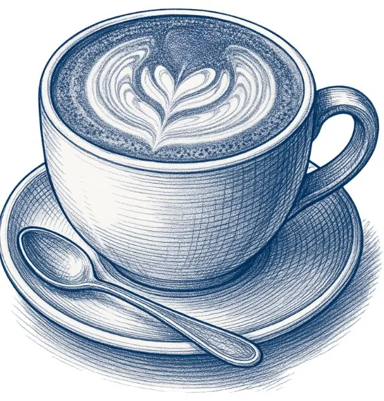 Zeichnung eines Cappuccinos